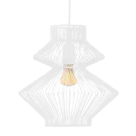 Lampadario Metallo Bianco 28 x 28 x 28 cm di BigBuy Home, Lampade a sospensione - Rif: S8801249, Prezzo: 50,70 €, Sconto: %