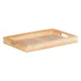 Vassoio per aperitivi 45 x 31 x 5 cm Fogli Naturale Legno Rattan 3 Pezzi di BigBuy Home, Piatti e teglie - Rif: S8801305, Pre...