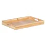 Snack tray 45 x 31 x 5 cm Sheets Natural Wood Rattan 3 Pieces by BigBuy Home, Plates and dishes - Ref: S8801305, Price: 39,37...