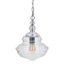 Candeeiro de teto 28 x 28 x 36 cm Cristal Metal Prata de BigBuy Home, Iluminação suspensa - Ref: S8801447, Preço: 79,16 €, De...