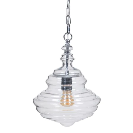 Candeeiro de teto 28 x 28 x 36 cm Cristal Metal Prata de BigBuy Home, Iluminação suspensa - Ref: S8801447, Preço: 79,16 €, De...