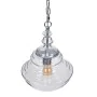 Candeeiro de teto 28 x 28 x 36 cm Cristal Metal Prata de BigBuy Home, Iluminação suspensa - Ref: S8801447, Preço: 79,16 €, De...