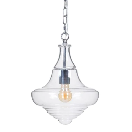 Candeeiro de teto 28 x 28 x 33 cm Cristal Metal Prata de BigBuy Home, Iluminação suspensa - Ref: S8801448, Preço: 76,33 €, De...