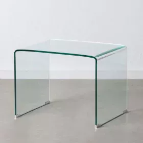 Table d'appoint Transparent Verre trempé 63 x 50 x 48 cm de BigBuy Home, Tables de service - Réf : S8801789, Prix : 184,62 €,...