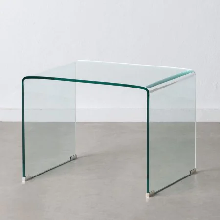 Side table Transparent Tempered Glass 63 x 50 x 48 cm by BigBuy Home, Side Tables - Ref: S8801789, Price: 184,62 €, Discount: %