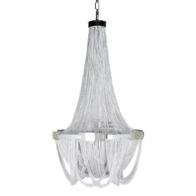 Candeeiro de teto 50 x 50 x 90 cm Metal Prata de BigBuy Home, Iluminação suspensa - Ref: S8801825, Preço: 578,79 €, Desconto: %