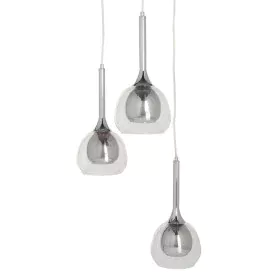 Lampadario Cristallo Grigio Metallo 33 x 33 x 50 cm di BigBuy Home, Lampade a sospensione - Rif: S8801830, Prezzo: 110,47 €, ...