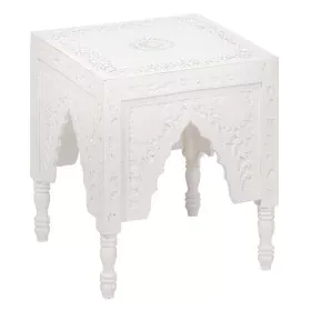 Side table Wood White 36 x 36 x 42 cm DMF by BigBuy Home, Side Tables - Ref: S8801841, Price: 138,46 €, Discount: %