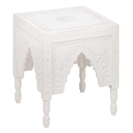 Side table Wood White 36 x 36 x 42 cm DMF by BigBuy Home, Side Tables - Ref: S8801841, Price: 138,46 €, Discount: %