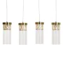 Candeeiro de teto 91 x 11 x 45 cm Cristal Dourado Metal de BigBuy Home, Iluminação suspensa - Ref: S8801872, Preço: 144,23 €,...