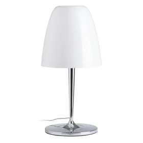 Desk lamp White Silver Metal Crystal Iron Hierro/Cristal 60 W 220 V 240 V 220 -240 V 28 x 28 x 56 cm by BigBuy Home, Bedside ...