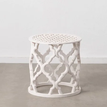 Mesa de apoio Branco Madeira MDF 50 x 50 x 52 cm DMF de BigBuy Home, Mesas auxiliares - Ref: S8801879, Preço: 126,92 €, Desco...