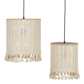 Lampadario Naturale 60 W 220 V 240 V 33 x 33 x 33 cm (2 Unità) di BigBuy Home, Lampade a sospensione - Rif: S8801880, Prezzo:...