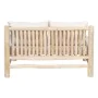 Canapé deux places AKAR Naturel bois de teck 131 x 80 x 77,5 cm de BigBuy Home, Causeuses - Réf : S8801886, Prix : 621,21 €, ...