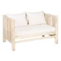 2-Seater Sofa AKAR 131 x 80 x 77,5 cm Natural Teak by BigBuy Home, Loveseats - Ref: S8801887, Price: 702,25 €, Discount: %