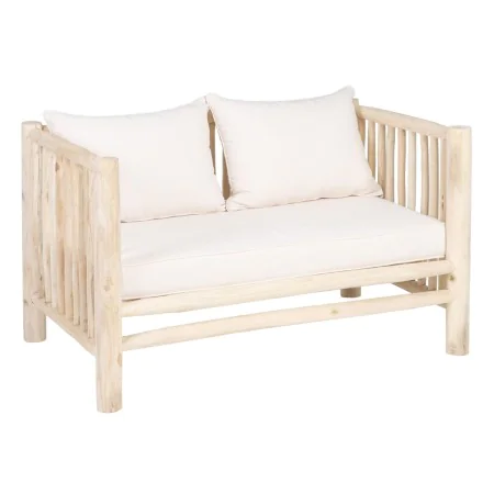 2-Seater Sofa AKAR 131 x 80 x 77,5 cm Natural Teak by BigBuy Home, Loveseats - Ref: S8801887, Price: 702,25 €, Discount: %