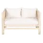 2-Seater Sofa AKAR 131 x 80 x 77,5 cm Natural Teak by BigBuy Home, Loveseats - Ref: S8801887, Price: 702,25 €, Discount: %