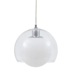 Suspension 25 x 25 x 19,5 cm Verre Argent Fer Ø 25 cm de BigBuy Home, Suspensions - Réf : S8801890, Prix : 66,40 €, Remise : %