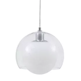 Candeeiro de teto 25 x 25 x 19,5 cm Cristal Prata Ferro Ø 25 cm de BigBuy Home, Iluminação suspensa - Ref: S8801890, Preço: 6...