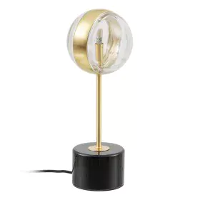 Desk lamp Golden Crystal Marble Iron Hierro/Cristal 28 W 220 V 240 V 220 -240 V 15 x 15 x 40 cm by BigBuy Home, Bedside and T...