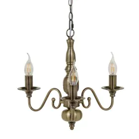 Candeeiro de teto 38 x 38 x 80,5 cm Dourado Metal de BigBuy Home, Iluminação suspensa - Ref: S8801941, Preço: 100,82 €, Desco...