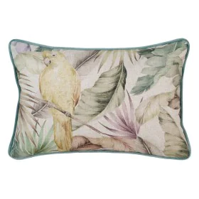 Coussin Polyester Lin Vert Oiseau 45 x 30 cm de BigBuy Home, Coussins - Réf : S8802306, Prix : 23,90 €, Remise : %