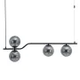 Candeeiro de teto 100 x 15 x 30 cm Cristal Preto Metal de BigBuy Home, Iluminação suspensa - Ref: S8802341, Preço: 87,06 €, D...