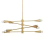 Candeeiro de teto 80 x 80 x 137,5 cm Dourado Metal Moderno de BigBuy Home, Iluminação suspensa - Ref: S8802398, Preço: 121,57...