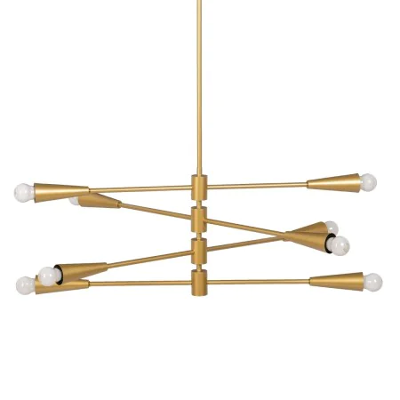 Candeeiro de teto 80 x 80 x 137,5 cm Dourado Metal Moderno de BigBuy Home, Iluminação suspensa - Ref: S8802398, Preço: 121,57...