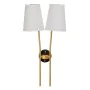 Lampada da Parete 32 x 16 x 64 cm Tessuto Sintetico Nero Dorato Metallo Moderno di BigBuy Home, Lampadario a braccia - Rif: S...