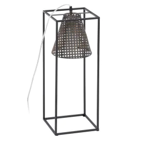 Luminária de chão Preto Dourado Metal 20 x 20 x 57 cm de BigBuy Home, Candeeiros de pé - Ref: S8802454, Preço: 54,44 €, Desco...