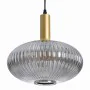 Candeeiro de teto Cristal Cinzento Dourado Metal 30 x 30 x 26 cm de BigBuy Home, Iluminação suspensa - Ref: S8802476, Preço: ...