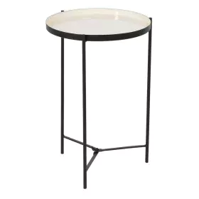 Mesa auxiliar 40,5 x 40,5 x 60,5 cm Negro Crema Hierro de BigBuy Home, Mesas auxiliares - Ref: S8802542, Precio: 49,92 €, Des...