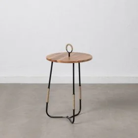 Side table 40,5 x 40,5 x 66 cm Natural Black Wood Iron by BigBuy Home, Side Tables - Ref: S8802543, Price: 35,53 €, Discount: %