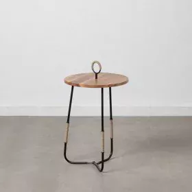 Side table 40,5 x 40,5 x 66 cm Natural Black Wood Iron by BigBuy Home, Side Tables - Ref: S8802543, Price: 35,80 €, Discount: %