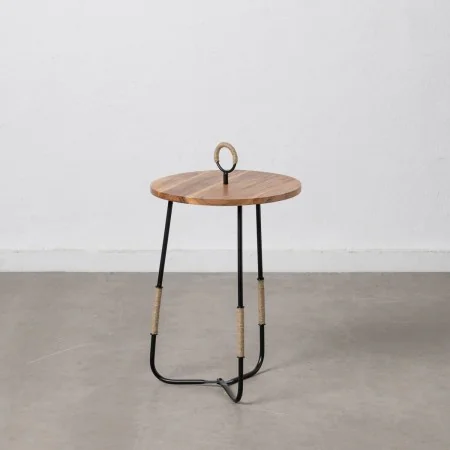 Side table 40,5 x 40,5 x 66 cm Natural Black Wood Iron by BigBuy Home, Side Tables - Ref: S8802543, Price: 35,80 €, Discount: %