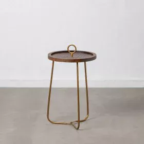 Side table Golden Wood Brown Iron 38 x 38 x 66 cm by BigBuy Home, Side Tables - Ref: S8802544, Price: 35,80 €, Discount: %