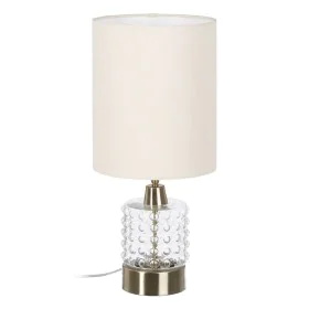 Desk lamp White Golden Cotton Metal Crystal Brass Iron 40 W 220 V 240 V 220-240 V 23 x 23 x 51 cm by BigBuy Home, Bedside and...