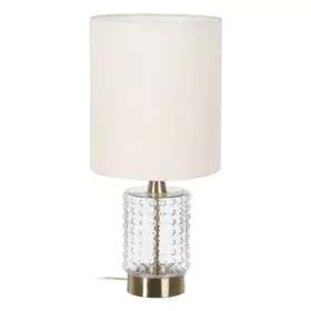 Lâmpada de mesa Branco Dourado Algodão Metal Cristal Latão Ferro 40 W 220 V 240 V 220-240 V 16 x 16 x 36 cm de BigBuy Home, C...