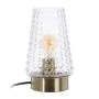 Desk lamp Golden Metal Crystal Brass Iron 40 W 220 V 240 V 220-240 V 17 x 17 x 26 cm by BigBuy Home, Bedside and Table Lamps ...