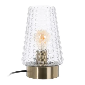 Lampe de bureau Doré Métal Verre Laiton Fer 40 W 220 V 240 V 220-240 V 17 x 17 x 26 cm de BigBuy Home, Lampes de chevet - Réf...