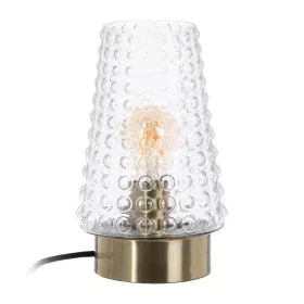 Lampe de bureau Doré Métal Verre Laiton Fer 40 W 220 V 240 V 220-240 V 17 x 17 x 26 cm de BigBuy Home, Lampes de chevet - Réf...