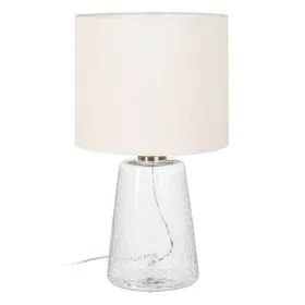 Lampada da tavolo Bianco Dorato Cotone Metallo Cristallo Ottone Ferro 40 W 220 V 240 V 220-240 V 35 x 35 x 63 cm di BigBuy Ho...