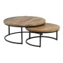 Set of 2 tables Iron Mango wood 90 x 90 x 40 cm by BigBuy Home, Tables - Ref: S8803317, Price: 362,70 €, Discount: %