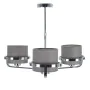 Lampadario Grigio Argentato Lino Metallo Ferro 220-240 V 52 x 50 x 44,5 cm di BigBuy Home, Lampade a sospensione - Rif: S8803...