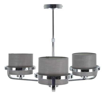 Candeeiro de teto Cinzento Prateado Linho Metal Ferro 220-240 V 52 x 50 x 44,5 cm de BigBuy Home, Iluminação suspensa - Ref: ...